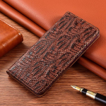 Ehtne nahast klapiga &uuml;mbris Xiaomi Redmi Note seeriale (Note 14 Pro+, Note 12, Note 11 SE, Note 10, Note 9) Note 17 Pro 5G brown