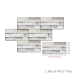 6 TK Vannitoa k&ouml;&ouml;gi seinakleebis Veekindel &otilde;likindel plaatide kleebis Isekleepuv tapeet DIY seinakaunistus 1 Set of 6PCS