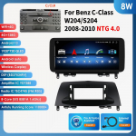 Ossuret 10.25 Carplay Android 13 Autoraadio Bluetooth Mercedes Benz W204/S204 C-klassile NTG 4.0 4.5 2008-2014 auto nutikad s&uuml;steemid multimeedia 8W 8G 128G,AI