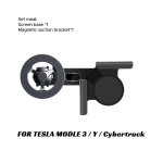 Tesla Model Y k&auml;ivitamiseks Mudel 3 Cybertruck BYD Autotelefoni hoidik 15W magnetiline Magsafe juhtmevaba laadija black
