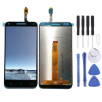 Originaal LCD-ekraan Alcatel U5 3G 4047 / 4047D / 4047G / OT4047 / OT4047D / OT4047G jaoks koos puutetundliku klaasiga, t&auml;ielik koostis (Must) must