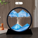 26CM 3D Liikuva Liivikunsti Pilt 12-tolline &Uuml;mmargune Klaas Ookeani Liivamaastik Liivakell Voolav Liivimaal Kodukujundus