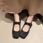 Naiste Mary Jane baleriinad 2024. aasta trendikad satiinist mustriga mokassiinid, baleriinad, disaineri elegantsed kleidid, mugavad naistejalatsid 35 h&otilde;be