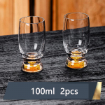 2/4/6 tk Kristallist Lik&ouml;&ouml;riklaaside Komplekt 100ml Viin SGlass Veiniklaasid Kuldne Viski Klaas Kangete Alkohoolsete Jookide Sake Soju Br&auml;ndi Teetass