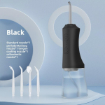 Elektriline K&otilde;rgsageduslik Impulss Hambaniit Multifunktsionaalne Suupuhastaja Intelligentne Teleskoopiline Kaasaskantav Laetav Hambapuhastaja must