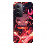 Coque de t&eacute;l&eacute;phone - Maniacase - Oppo Reno 12 5G - Silicone - Souple - Demon Slayer Nezuko Kamado