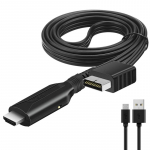 &Uuml;hildub Ps2-Hdmi-&uuml;hilduva adapterikaabliga 1m 480i/480p/576i audio-video konverteri kaabel must