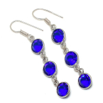 Natural Blue Topaz Gemstone 925 Sterling Silver Jewelry Earring 2.29 w9y49