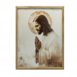 Jeesus Palves - Kuldne Halo Jeesus Palves - Kuldne Halo, 50X70 Cm, Alumiiniumraam Must, Matt Paber 230 Gsm 54