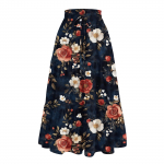 Naiste vabaaja ja moodne lilleprind elastse v&ouml;&ouml;kohaga lahtise seelikuga v&ouml;&ouml;koht XL