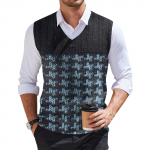 Meeste moetr&uuml;kiga V-kaelusega vest varrukateta silmkoeline pullover L