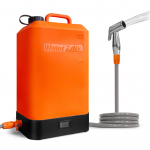 Kaasaskantav telkimisdu&scaron;ikomplekt 16L veepaagi mahutavuse, USB-laetava ja veetemperatuuri n&auml;idikuga Gray orange