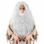 Dumbledore Cosplay Parukas S&uuml;nteetiline Juus Halloween Kool Gandalfi N&otilde;ia Kost&uuml;&uuml;mi Parukas Mees Albus Pikk Laine Hall Habe Parukad Meestele valge