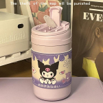 Large Capacity Cute Stainless Steel Insulated Water Cup with Straw, Portable for Girls, Men, and Students Cup