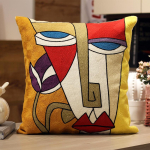 Abstraktne Van Gogh Meow T&auml;is Tikand Tikand Picasso Padjap&uuml;&uuml;r Voodi&auml;&auml;rne Auto Padi 45 * 45Cm (pillowcase + pillow core)