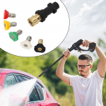 Pressure Washer Adapter Accessories,1/4 inch Resin Car Spray Nozzle Tips,Female Quick 5 Nozzle Tips