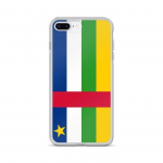 Coque iPhone 7 Plus &ndash; Mitmev&auml;rviline &ndash; Drapeau R&eacute;publique Centrafricaine &ndash; Supp &ndash; L&auml;bipaistev silikoon