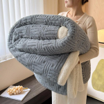 Luksuslik paksenenud lambavillast fliistekk - Pehme, soe korallveluurist viske tekk talveks, uinakuteks v&otilde;i diivanil kasutamiseks 120x200cm Nap Blanket