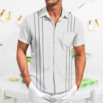 Meeste vabaaja l&uuml;hikeste varrukatega s&auml;rk, slim fit, stiilne meeste havai tr&uuml;kk L