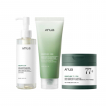 Anua Heartleaf Pooride Hooldus 3-astmeline Komplekt (Puhastus&otilde;li 200ml + Vaht 150ml + Puhastuspadi 70 tk)