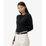Polo Ralph Lauren SS23 &Uuml;hev&auml;rviline Tikitud Kootud Kampsun Naiste kampsun Must WMPOSWENC020663-001 L black