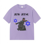 Jew-Jitsu Juudi Judo Karate Naljakas Meem Prindiga T-s&auml;rk Meeste R&otilde;ivad Vintage &Uuml;lem&otilde;&otilde;dulised T-s&auml;rgid Mood Kvaliteetsest Puuvillast T-s&auml;rgid 3XL