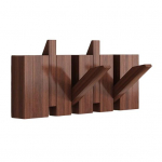 Klaveristiilis mantlikonks Seinale paigaldatav puidust riidekonks Rustikaalne r&auml;tikuhoidja mitme konksuga mantlitele m&uuml;tsidele sallidele v&otilde;tmetele esikule koridorile 4 Hooks