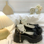 Moodsad naiste mokassiinid Prantsuse stiil Paks konts K&otilde;rged kontsad Pehme tald Lolita kingad Kevad S&uuml;gis Mary Jane kingad Naistele Zapatos De Mujer 35