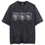 Meeste Pesuga Anime Attack On Titan T-s&auml;rk Hip Hop Streetwear Graafilise Tr&uuml;kiga &Uuml;lem&otilde;&otilde;duline T-s&auml;rk L&uuml;hikeste Varrukatega Puuvillane Lai Vanakooli Top 4XL