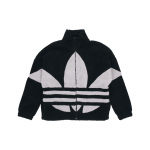 Adidas Originaalid Sametist P&uuml;stkrae Spordistiilis Paks Jakk Kontrastse Logoga Unisex Jakid Must HC0325 XXS