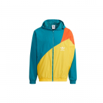 Adidas Originals Trefoil tuulejope logotr&uuml;ki ja v&auml;rviplokkidega Meeste jakid Energy-Duck-Green H46705 XS