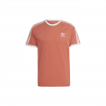 Adidas Originals Trefoil Kolme triibuga T-s&auml;rk Logo triibuline &uuml;mmarguse kaelusega l&uuml;hikeste varrukatega T-s&auml;rk Meeste pealsed Pruun HK7276 S