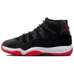 Air Jordan 11 Retro Bred Samet Naiste Tossud Must Gym-Red Valge DB5457-061 37.5