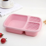 1 tk Kaasaskantav L&otilde;unakarp &Uuml;hekihiline 3 lahtriga kaanega Mikrolaineahjus kasutatav toidukarp Biolagunev L&otilde;una s&auml;ilitusn&otilde;u Pink 1 Pcs