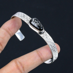 Naturaalne Ameerika Dikroiline Klaasist Ehtek&auml;ev&otilde;ru Reguleeritav 925 Sterling H&otilde;be Adjustable
