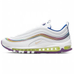 Nike Air Max 97 naiste tossud, vabaajajalatsid, valged sillerdavad triibud, CW2456-100 37.5