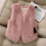 S&uuml;gis-Talvine kunstrebasesulgedest vest L&uuml;hike punane mantel naistele Magusad ja soojad topid 6XL roosa