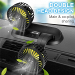 12V Must Auto Kokkupandav Kahepealine Ventilaator 360&deg; P&ouml;&ouml;ratav Autok&uuml;lmik &Otilde;hupuhur Madal M&uuml;ra