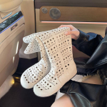 Prantsuse &otilde;&otilde;nsad saapad naistele 2025 uus suvine mitmek&uuml;lgne sisemise k&otilde;rguse suurendav moodne saabas aga p&otilde;lvepikkune ratsasaabas 35 beež