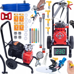 Rosfix v&auml;rvipritsagregaat Red Strong Storm 1100 RSS05 &ndash; 3500W, 22MPA, 18L/min | Tarvikute komplekt MEGA PACK | Professionaalne v&auml;rvimine