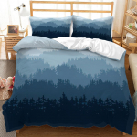 3D M&auml;gi Mets Tekikoti Komplekt Lumine M&auml;gi Talv Teema King Queen Suurus Tekikott Lastele Teismelisele Pol&uuml;ester Voodipesukomplekt EU Single 135x200cm