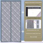 1 tk Magnetiline Talvine Termoisolatsioon Vastupidav Helikindel Privaatsusekraan Tugeva Magnetilise R&ouml;&ouml;pas&uuml;steem Kodu 95x210cm must