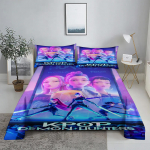 K-Pop D-Deemonik&uuml;tid 3D Digitaalne Lamevoodipesukomplekt Tr&uuml;kitud Magamistoa Voodilina Padjap&uuml;&uuml;r Voodipesukomplekt Kodu Kaunistamiseks 200X230cm(3Pcs)