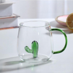 3D loomingulised klaasist tassid L&auml;bipaistvad kruusid k&auml;epidemega kohvitass Armsad veepudelid kuumakindlad piimakupee parimad festivalikingitused 301-400ml