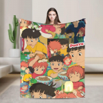 P-Ponyo Anime Filmitekk Superpehme Mugav Visketekk Diivanile 50x60 tolli Mitme suurusega Tekk 30x40in