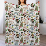 &Uuml;ksinda kodus Kevin McCallister J&otilde;ulup&uuml;ha Muster Tekk Ilus Mitmeotstarbeline Tekk Voodikatted Tekid 40x50in