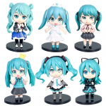 11cm Anime Uus Hatsune Miku Kuju Mini Tegelase Kaunistused Kawai Roheline Hatsune Kodu Laua Kaunistus T&auml;iskasvanu M&auml;nguasi Laste S&uuml;nnip&auml;evakingitus