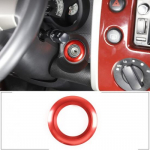 Car Centrol Gear shift Console Alloy Red Cover Trims For Toyota FJ Cruiser 07-21 Starter Ignition Ring
