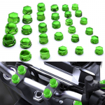 8-20mm screws 30pcs/set Motorcycle Screw Nut Caps Motorbike Bolt Cover Decoration fit for Yamaha Kawasaki Honda Green