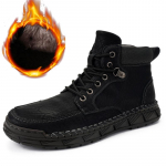 K&auml;sitsi &otilde;mmeldud nahast meeste saapad S&uuml;gistalvised vabaaja l&otilde;hestatud nahast kingad Meeste poolsaapad 38